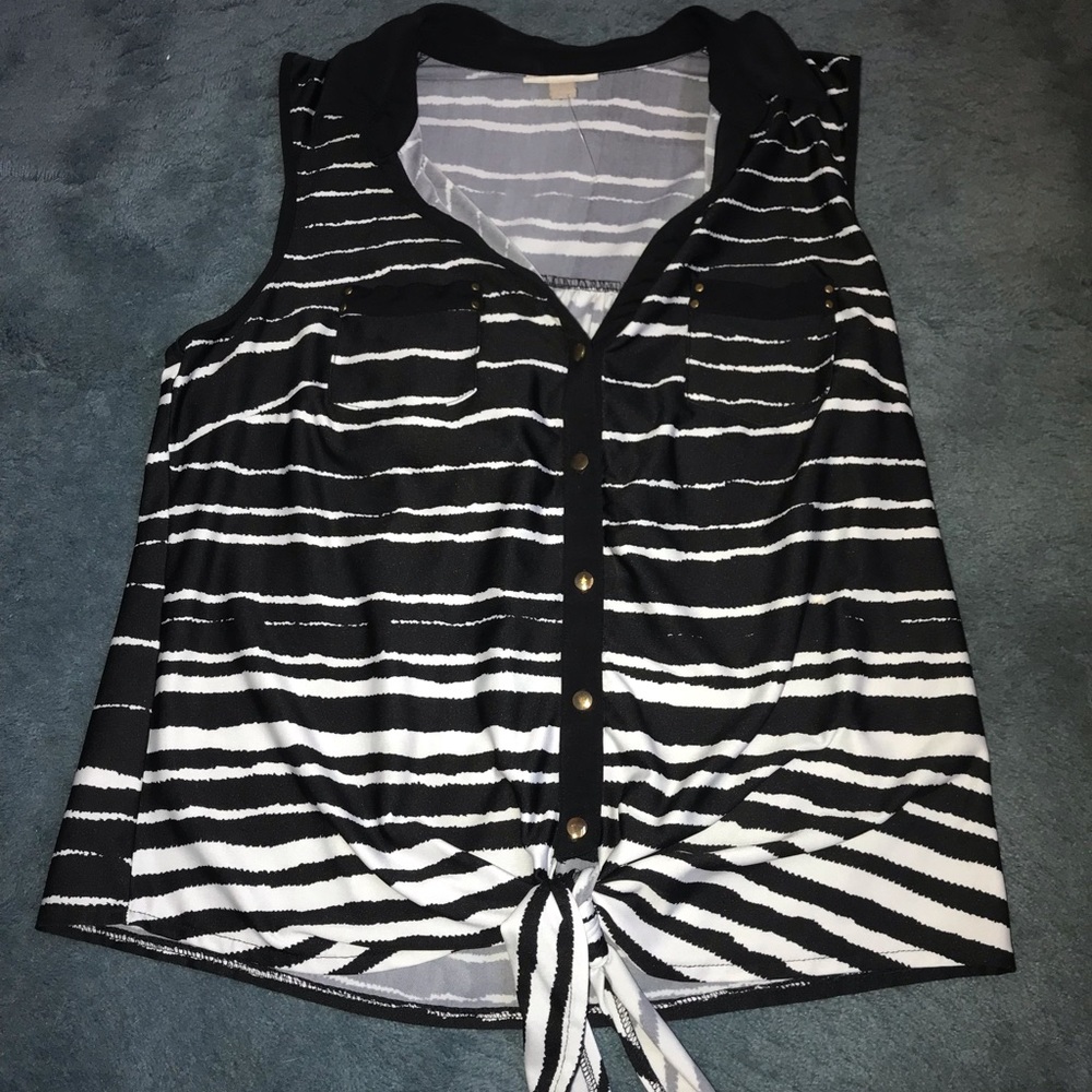 Zebra Print Tank/Blouse